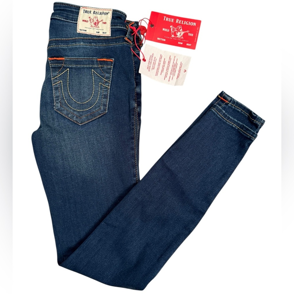 True Religion Halle Super Skinny Women's Dark Blue Jeans 26
